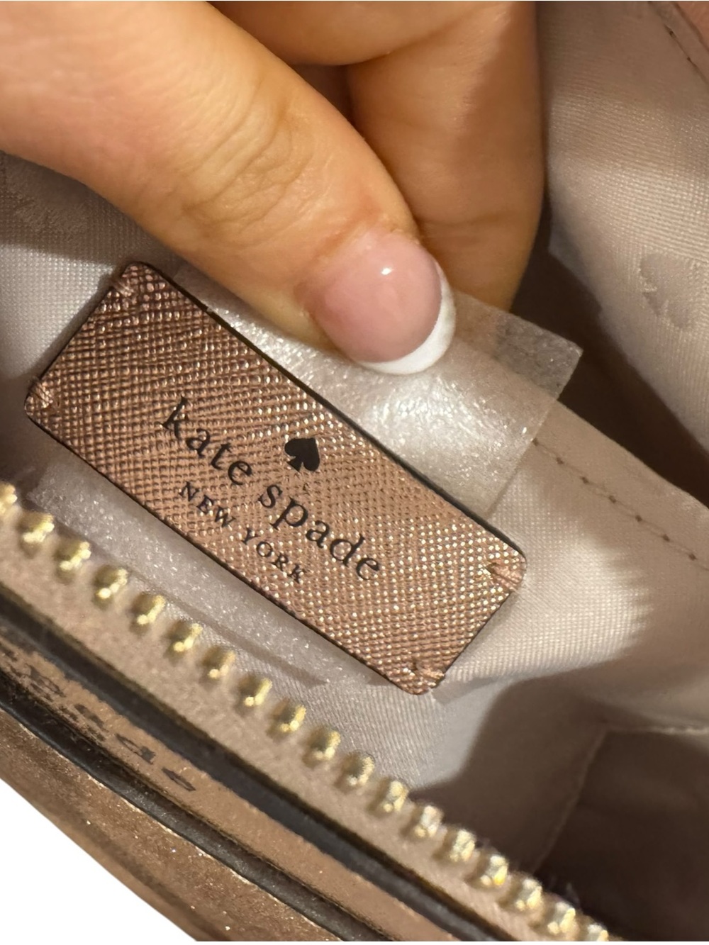Kate Spade Rose Gold Glitter Shoulder Bag / Crossbody - Picture 6 of 9